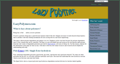 Desktop Screenshot of lazypolymer.com