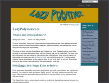 Tablet Screenshot of lazypolymer.com